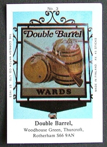 Matchbox label wards pub - label,