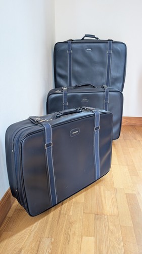 Nesting leather luggae sets - 3,