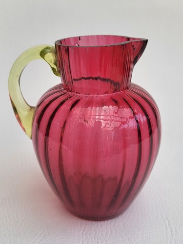 Victorian cranberry jug - victorian,