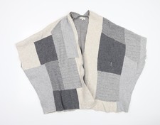Monsoon Women’s Grey Geometric Cape Knit Jumper L