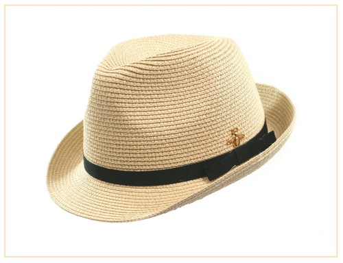 Black ginger trilby panama - ginger,