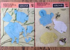 2 x Sirdar Vintage Knitting Patterns 220 & 221 Baby Outfits Cardigans 1960s ⭐️⭐️