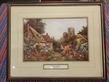 Cottage Gardens Print By Daniel Sherrin Framed & Glazed 37x30cm Cottagecore Art