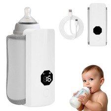 Rechargeable Portable Bottle Warmer for Baby Milk with Temp Control Travel UK