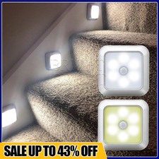 1X 6LED Stair Lamp Night Lights Motion Sensor Light Wireless PIR Cabinet Battery