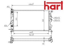 COOLANT RADIATOR 602 079 HART