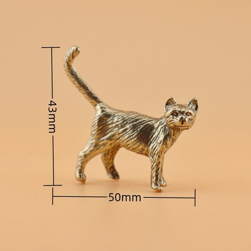 Antique bronze cat figurine - antique,