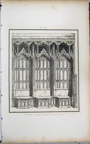 Original old antique print - old,