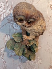Vintage 1965 Bossons England Chalkware “Owlet” Wall Plaque - Hand Painted, Rare