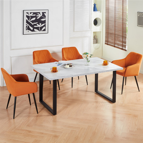 Wooden dining table and - and, 4