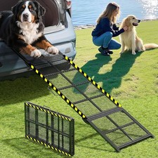 190CM Extra Long Folding Pet Stair Ramp, Portable Dog Car Ramp Up to 180kg