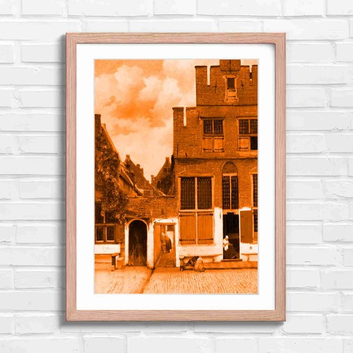 Dutch street scene with brick - street,