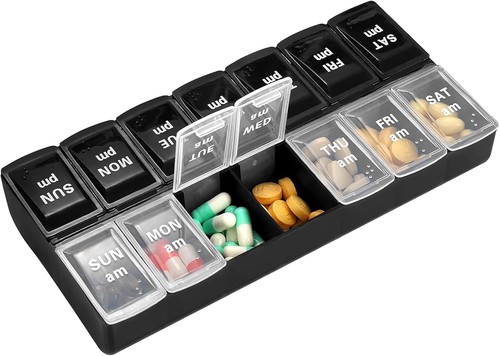 Pill boxes day times - pill,