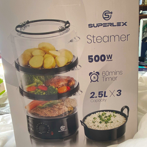 Superlex steamer 500w electric - superlex,