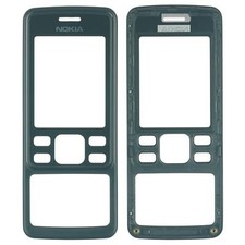 Original Nokia 6300 Front Cover Frame Incl. Glass, Black