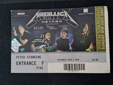 USED METALLICA TICKET FROM THE
