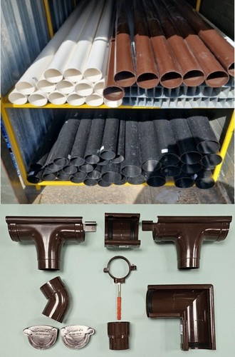 Half round guttering downpipe - round,