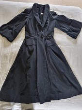 Vintage Victor Stiebel at Jacqmar Black Coat Couture 1950's size 8,10 small 12