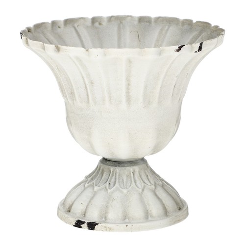 Rustic iron urn grecian - iron,