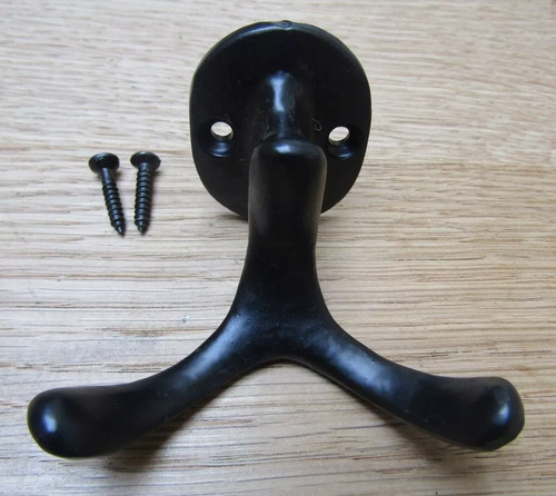 Antler double coat hook - double, cast