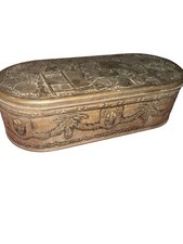 Vintage embossed metal trinket - vintage,