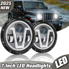 Pair 7" Inch Round LED
