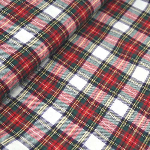 Tartan cotton brushed fabric - tartan,