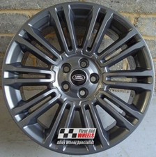 R445A Exchange RANGE ROVER EVOQUE 4x 19" GENUINE STYLE 5 ANTHRACITE ALLOY WHEELS