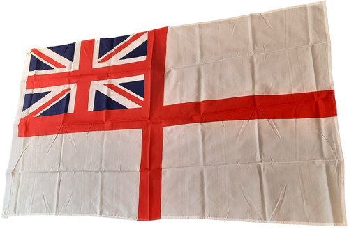 White ensign 6ft 4ft flag - x,