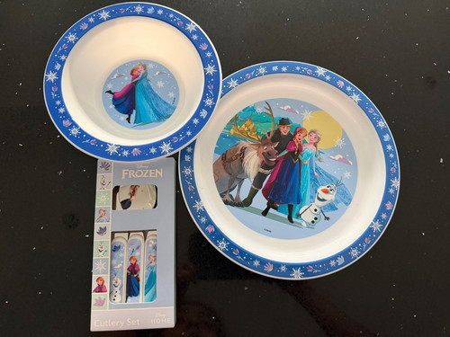 Disney frozen dinner set plate - frozen,