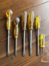 Job Lot Of Old/ Vintage Yellow  Screwdrivers By  STEADFAST Etc