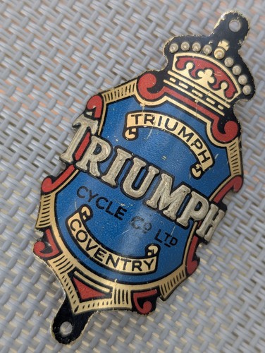 Triumph bicycle headbadge - triumph,
