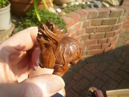 Hand carved wood netsuke - 2b.,