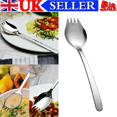 5pcs stainless steel spork - stainless-steel,