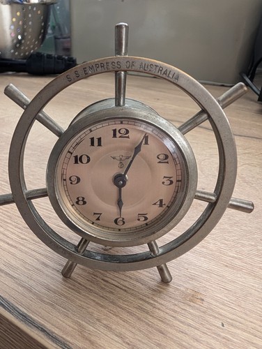 Ship wheel desk clock - wheel,