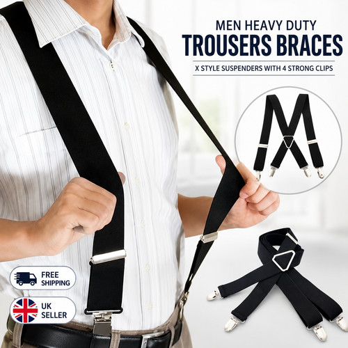 Men heavy duty trousers - duty, braces