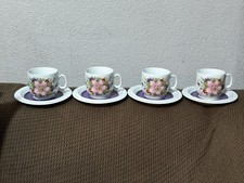 zeh scherzer Retro 1980s bavaria Set of Small Four Cups And Four Saucers 