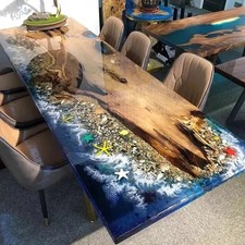 Blue Epoxy Ocean River Dining