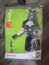 Halloween Nurse Delerium Costume, Dress Headband And Gloves.