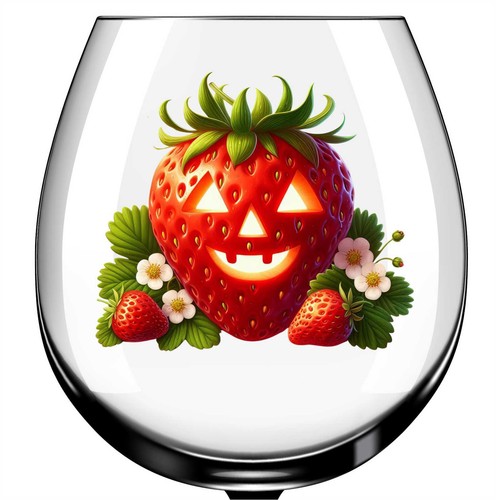 X12 strawberry pumpkin - pumpkin, carved