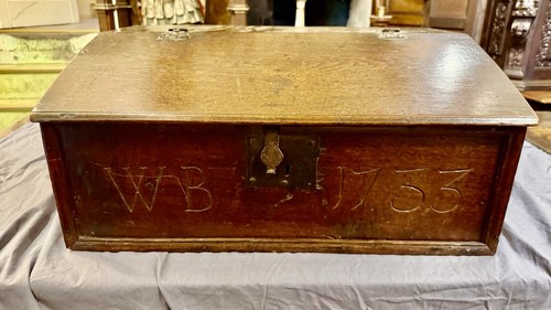 18th century oak dated slope - century,