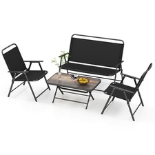 Folding Patio Set 4PC Outdoor