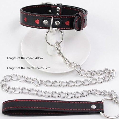 Leather neck collar - pu,