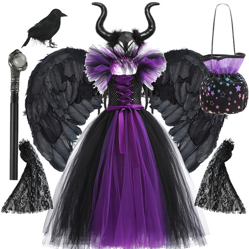Maleficent neck dress - maleficent, girls