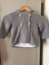 H&M Grey Girls Toddler Winter Coat Age 1½-2 Year Old Size 92