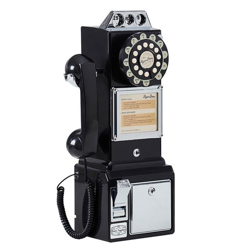 American 1950 retro payphone - american,