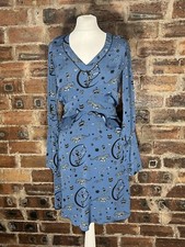 ANAMI & JANINE CASIMIRA BLUE/MULTI  DRESS SMALL VGC