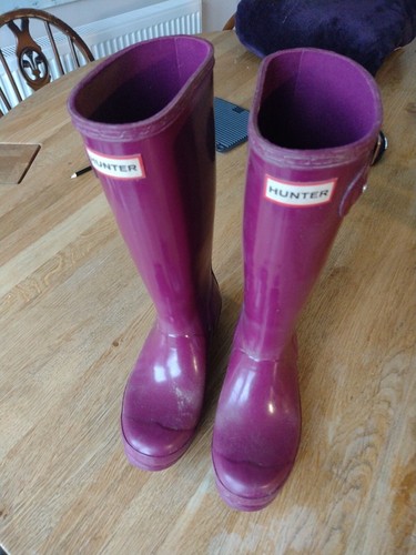 Purple hunter wellies size - hunter,