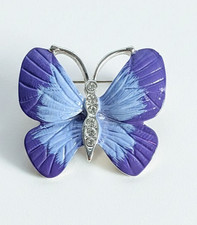 Butterfly Brooch Purple Blue