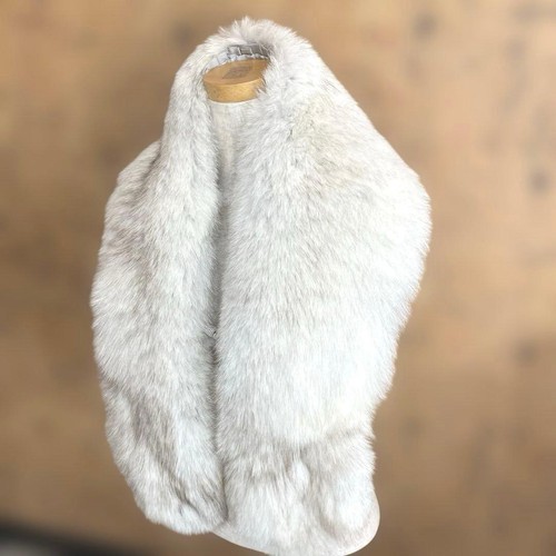 Saga fox fur shawl scarf - saga,